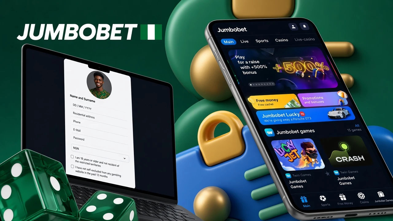 Description of registering with JumboBet and receiving a welcome bonus